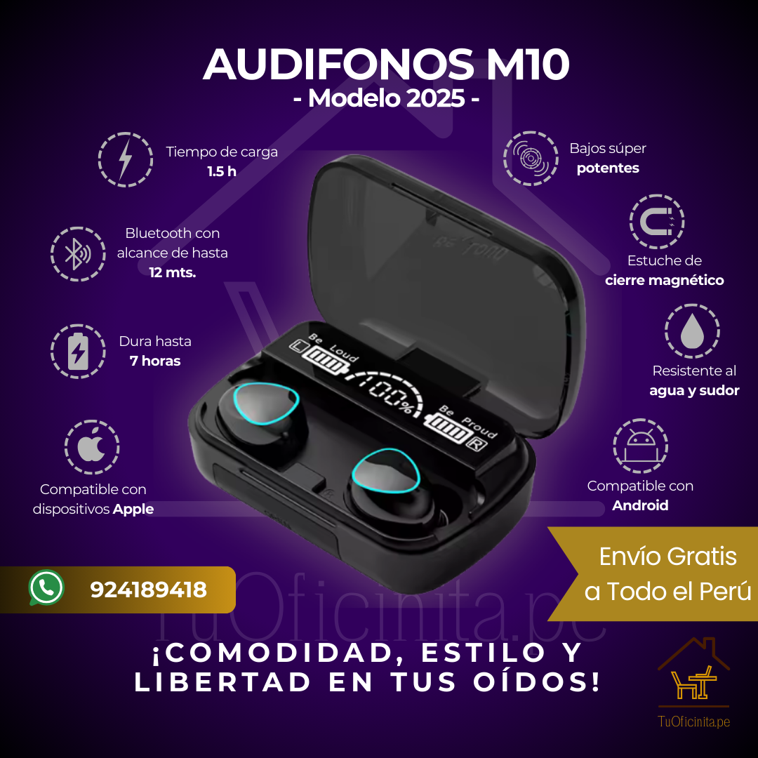 AUDIFONOS INALÁMBRICOS M10