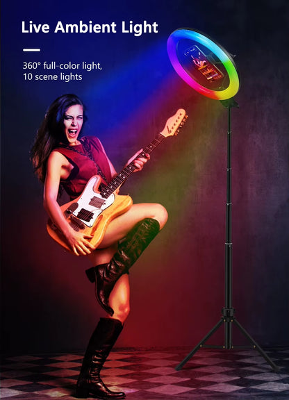 ARO LED 30 CM RGB + TRÍPODE